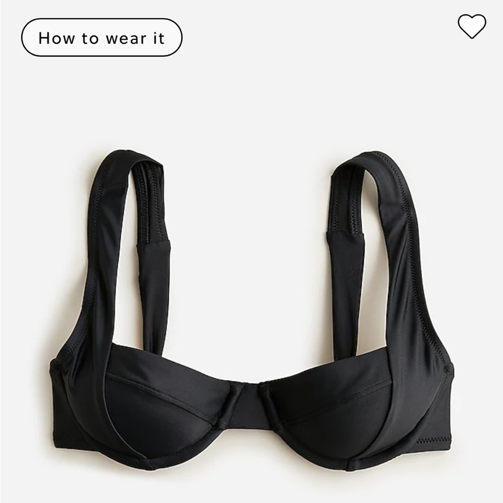 J. Crew DD -cup underwire bikini top with crisscross straps 34DD